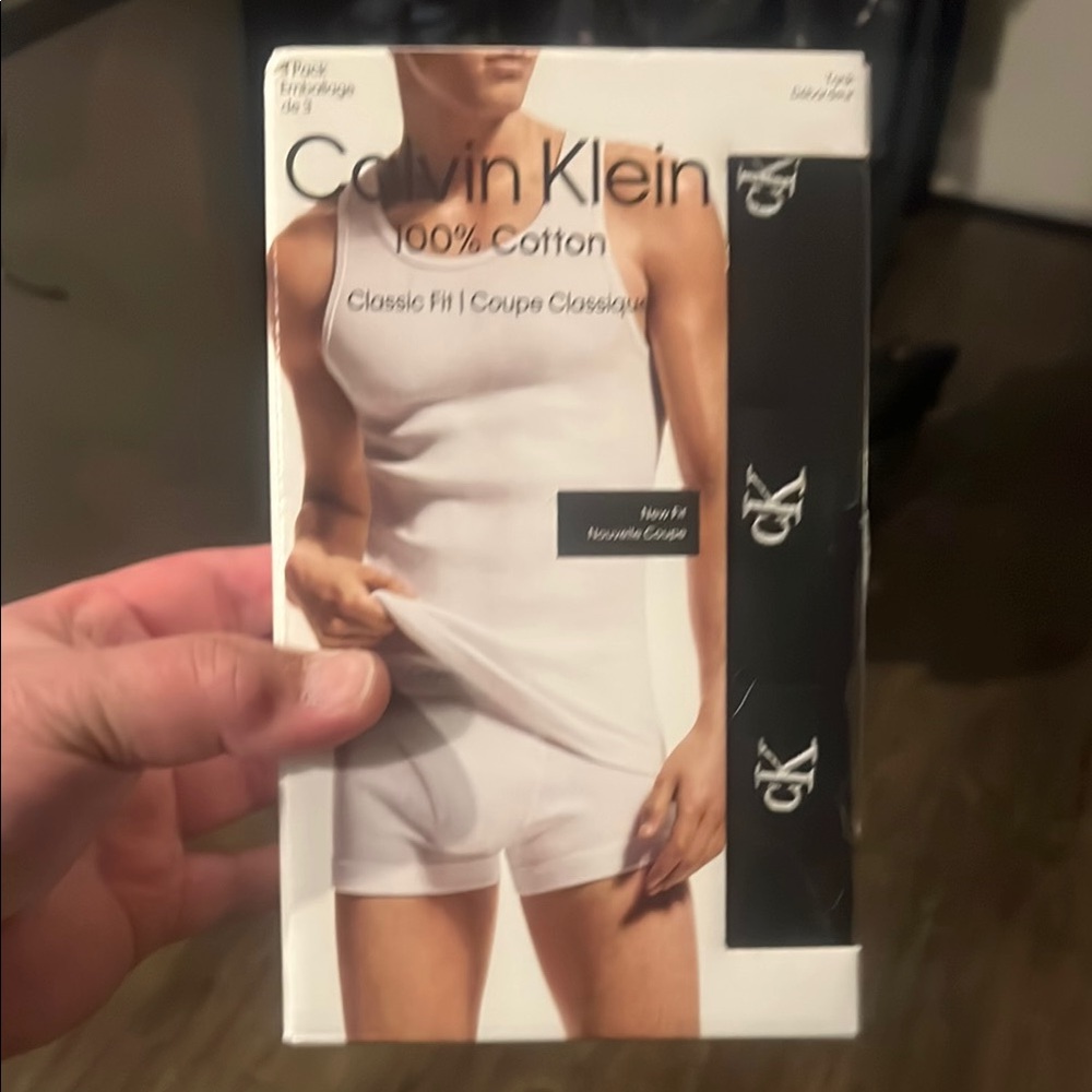 Calvin Klein Black Cotton Undershirt